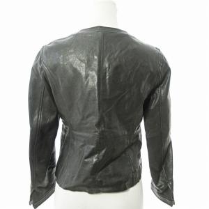 TOMORROWLAND シングル ライダースジャケット ラムレザー ラムスキン 本革 38 黒 0930