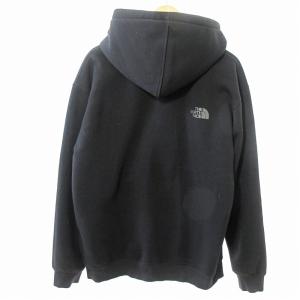 THE NORTH FACE ジップアップ パーカー ロゴ プリント 裏起毛 XXL 黒 0919 GY09