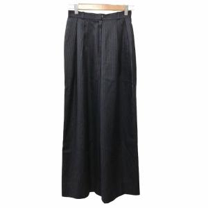 PRET-A-PORTE 美品 スラックスパンツ ストライプ 2040KP74 黒 ブラック S GY09