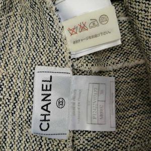 CHANEL ツイードスカート フレア ロング  P12422V07177 灰色 グレー 40 約M-L