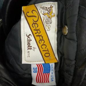 Schott 80s ライダースジャケット ダブル レザー ブラック 38 