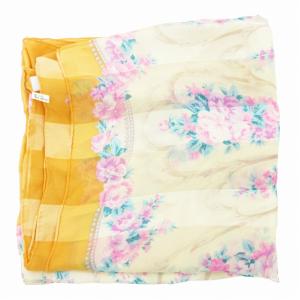 Christian Dior 大判 スカーフ チーフ 総柄 絹シルク オレンジ