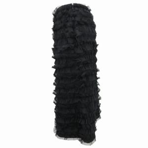 M'S GRACY タグ付き ティアードスカート ひざ丈 フリル 38 M 黒 ブラック