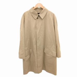 ヴィンテージ ステンカラーコート 比翼 ライナー付き 裏地ノバチェック L ベージュ