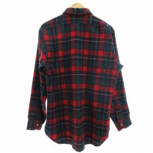 PENDLETON ヴィンテージ 70s ネルシャツ ブラウス ウール 長袖 チェック USA製 L 赤 レッド GY09