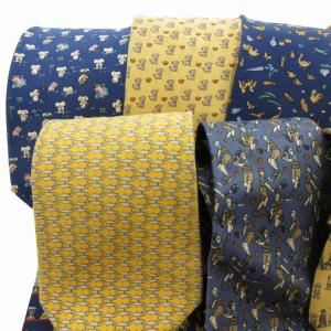 Salvatore Ferragamo ネクタイ20本セット まとめて 総柄 色各種 ビジネス ネイビー イエロー 他 0928 GY09