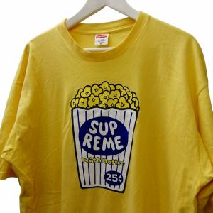 Supreme 03SS POPCORN TEE Tシャツ ロゴ イエロー  XL