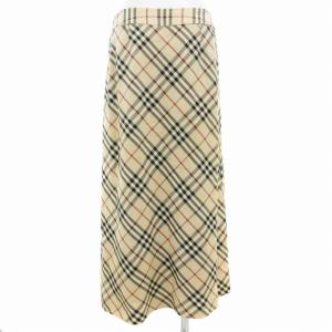 BURBERRY LONDON フレアスカート ロング マキシ ノバチェック 40 L ベージュ