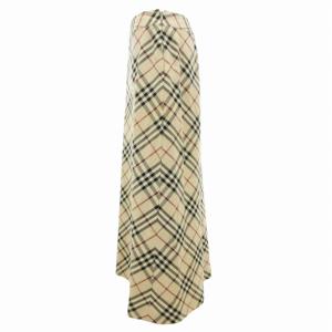 BURBERRY LONDON フレアスカート ロング マキシ ノバチェック 40 L ベージュ