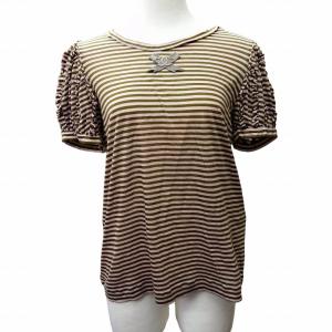 09SS CC Bow Striped カットソー ピンク×グリーン 40