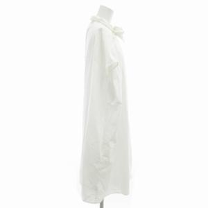 MM6 Maison Margiela ファンネルネックドレス シャツワンピース ブラウス ノースリーブ ロング S 白 ホワイト