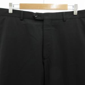 ARMANI COLLEZIONI パンツ スラックス ストレート ウール 54 XL 黒 ブラック