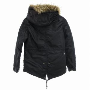 ALPHA INDUSTRIES 美品 N-3B フライトジャケット ファー ナイロン エポレット M 黒 ブラック