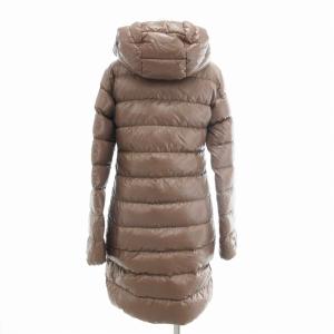 DUVETICA ダウンジャケット ロング ジップアップ フード 38 M 茶 ブラウン