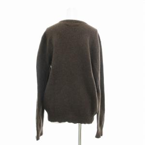 POLO RALPH LAUREN ニット セーター クルーネック ポニー刺繍 ウール M 茶 ブラウン