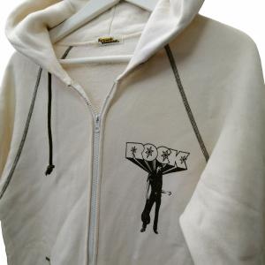 HYSTERIC GLAMOUR 90s 初期 ROCK Hoodie ラグランジップアップパーカー 裏起毛 カーキ