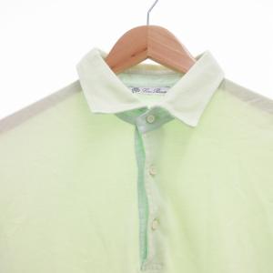 Loro Piana 美品 ポロシャツ カットソー 半袖 緑 ライトグリーン