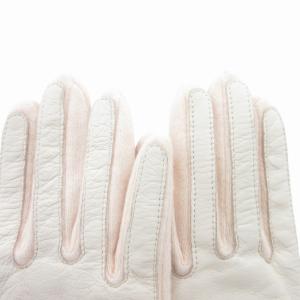 GIVENCHY タグ付き 手袋 グローブ レザー カシミア 19?p-20?p M ピンク
