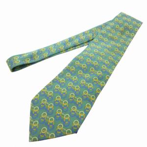 GUCCI ネクタイ カジュアル 絹 シルク 総柄 緑 グリーン