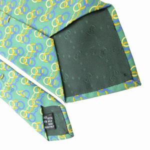 GUCCI ネクタイ カジュアル 絹 シルク 総柄 緑 グリーン