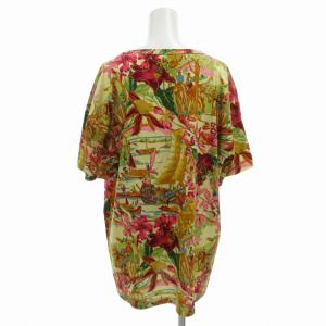 LOEWE カットソー Tシャツ 花柄 総柄 半袖 L 黄 イエロー