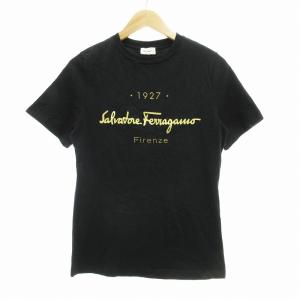 Tシャツ カットソー 半袖 ロゴ M 黒 ブラック