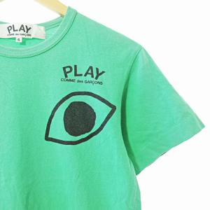 PLAY Comme des Garçons AD2011 Tシャツ カットソー 半袖 ロゴ プリント S 緑 1119 GY09