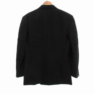 YVES SAINT LAURENT テーラードジャケット ブレザー ウール ダブル 背抜き A4 S 黒 ブラック