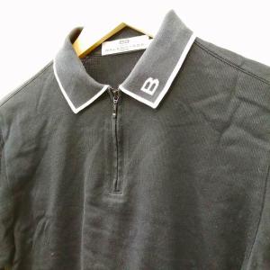 BALENCIAGA ロゴ ポロシャツ カットソー 長袖 黒 ブラック M GY09
