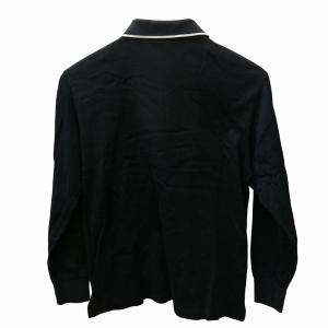BALENCIAGA ロゴ ポロシャツ カットソー 長袖 黒 ブラック M GY09