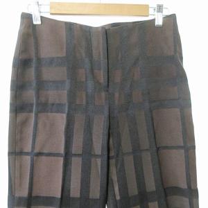 BURBERRY LONDON 美品 スラックス パンツ ノバチェック 4 茶 黒 1205 GY09