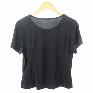 LEONARD 美品 カットソー Tシャツ 半袖 ロゴ刺繍 LL 紺 ネイビー 1206 GY09