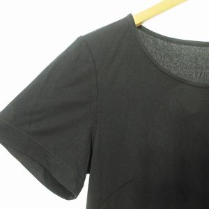 LEONARD 美品 カットソー Tシャツ 半袖 ロゴ刺繍 LL 黒 1206 GY09