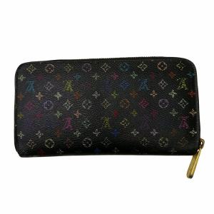 LOUIS VUITTON ジッピー ウォレット 長財布 モノグラム マルチカラー 黒 ブラック
