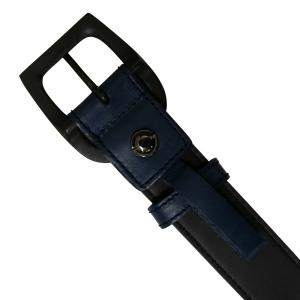 BRIEFING BUCKLE LEATHER BELT レザー ベルト ネイビー