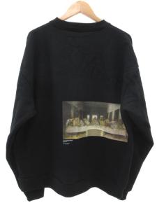 19年モデル ART PRINT SWEAT CREW スウェット トレーナー ダヴィンチ プリント 裏毛 2 黒