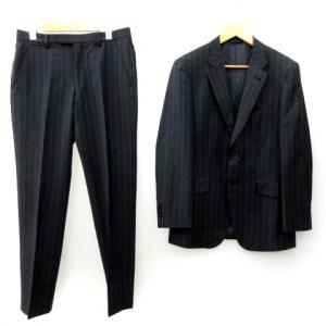 スーツ フォーマル ジャケット シングル 2B 総裏地 パンツ ストライプ シルク混