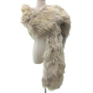 コヨーテファー ストール ライトベージュ