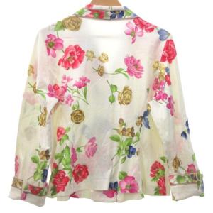 LEONARD 花柄 ジャケット  フラワープリント  オフホワイト