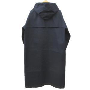 MACKINTOSH 18AW ゴム引き フーデッド コート ロング 無地 ジャケット ビジネス カジュアル 英国製 38 Lサイズ 紺 ネイビー