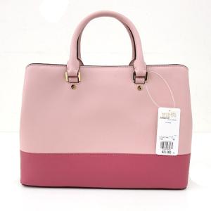 MICHAEL KORS 21年購入品 タグ付き 2WAY ショルダー トート バッグ ロゴチャーム バイカラー サフィアーノレザー