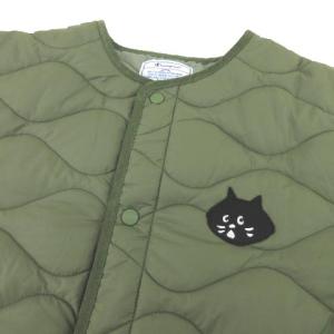 Champion ×にゃー タグ付き 20AW にゃーとチャンピオンのキルトジャケット THERMOLITE ノーカラー コート L カーキ