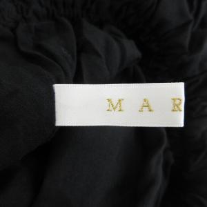 MARIHA ベアトップ ワンピース ロング プリーツ コットン F M 黒 ブラック