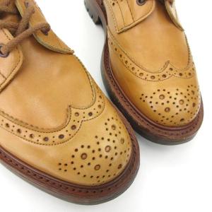Tricker's MOLTON カントリーブーツ M2508 ウィングチップ レースアップ レザー シューズ シューツリー付き 8 26.5cm