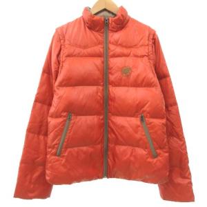 ダウンジャケット 2WAY べスト ナイロン ブルゾン 42 オレンジ