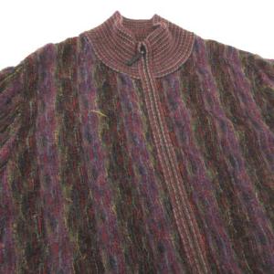 MISSONI ニット ブルゾン モヘヤ混 ジャケット イタリア製  Lサイズ 紫 パープル 