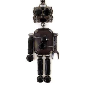 PRADA ラインストーンキーホルダー ブラック