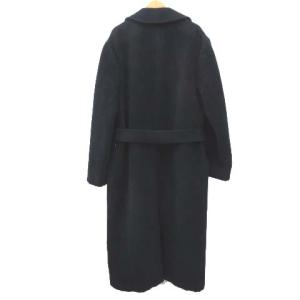 GIORGIO ARMANI ガウン コート ロング カシミヤ混 ウール 無地 ジャケット ビジネス フォーマル イタリア製 紺 ネイビー