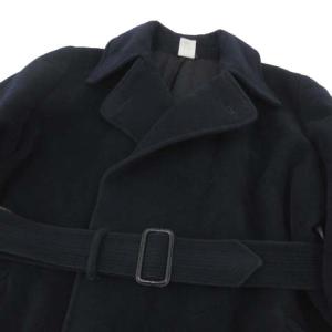 GIORGIO ARMANI ガウン コート ロング カシミヤ混 ウール 無地 ジャケット ビジネス フォーマル イタリア製 紺 ネイビー