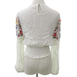 GRACE CONTINENTAL 19SS フラワーエンブロイダリーブラウス 36 ホワイト